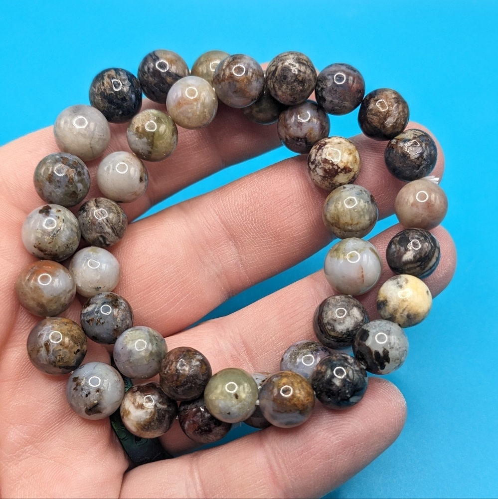 Stunning pietersite 10mm beaded bracelet